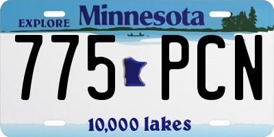 MN license plate 775PCN