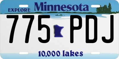 MN license plate 775PDJ