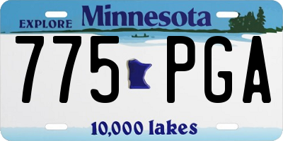 MN license plate 775PGA