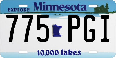 MN license plate 775PGI