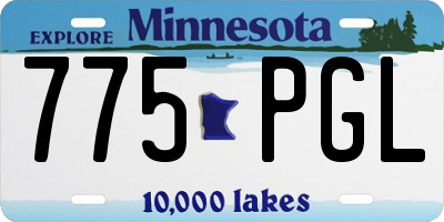 MN license plate 775PGL
