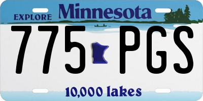 MN license plate 775PGS