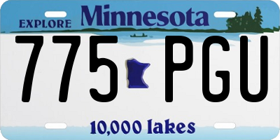 MN license plate 775PGU