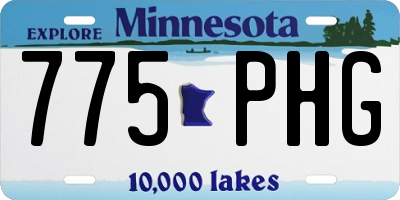 MN license plate 775PHG