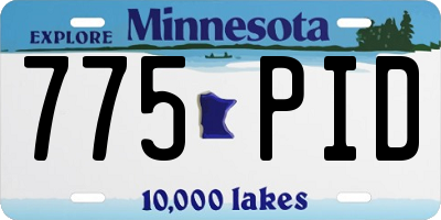 MN license plate 775PID