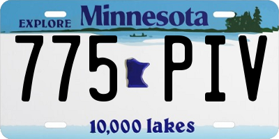 MN license plate 775PIV