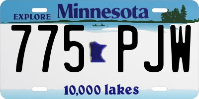 MN license plate 775PJW