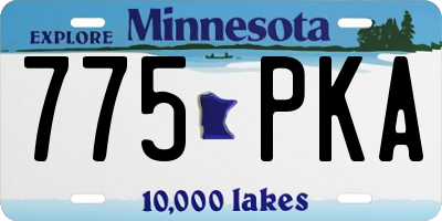 MN license plate 775PKA