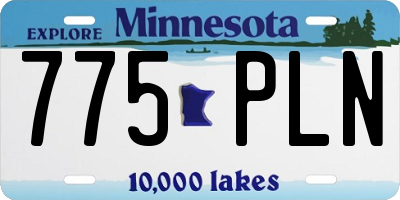 MN license plate 775PLN