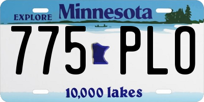 MN license plate 775PLO