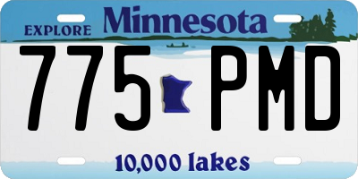 MN license plate 775PMD