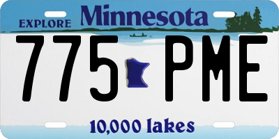 MN license plate 775PME