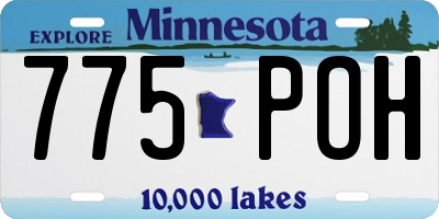 MN license plate 775POH