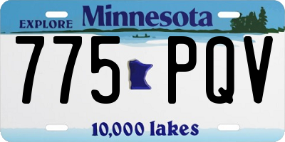 MN license plate 775PQV