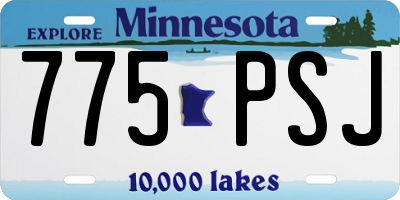 MN license plate 775PSJ