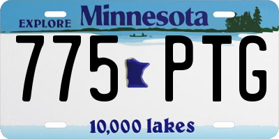 MN license plate 775PTG