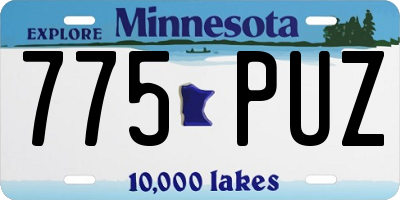 MN license plate 775PUZ