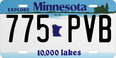 MN license plate 775PVB
