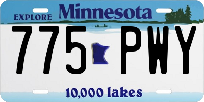 MN license plate 775PWY