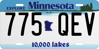 MN license plate 775QEV