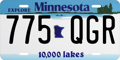 MN license plate 775QGR