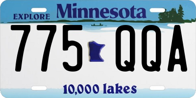 MN license plate 775QQA