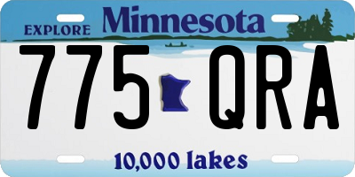 MN license plate 775QRA