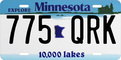 MN license plate 775QRK