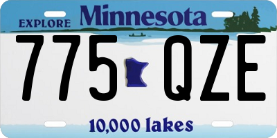 MN license plate 775QZE