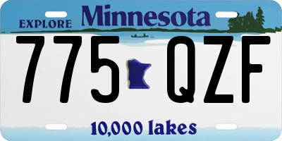 MN license plate 775QZF