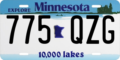 MN license plate 775QZG
