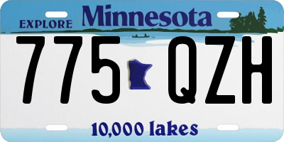 MN license plate 775QZH