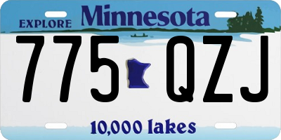 MN license plate 775QZJ