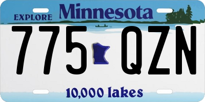 MN license plate 775QZN