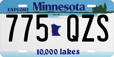 MN license plate 775QZS