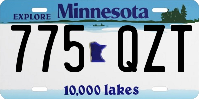 MN license plate 775QZT
