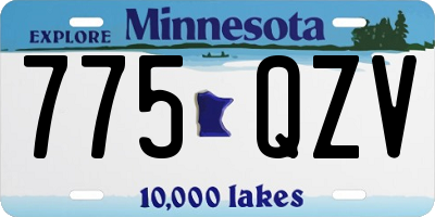 MN license plate 775QZV