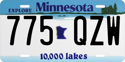 MN license plate 775QZW