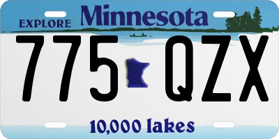 MN license plate 775QZX
