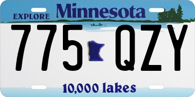 MN license plate 775QZY