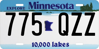 MN license plate 775QZZ
