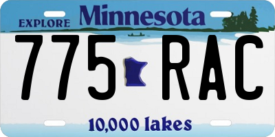 MN license plate 775RAC