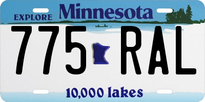 MN license plate 775RAL