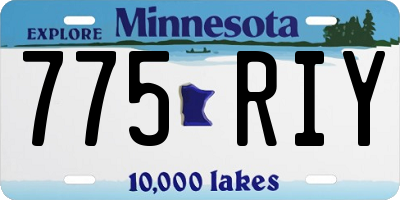 MN license plate 775RIY