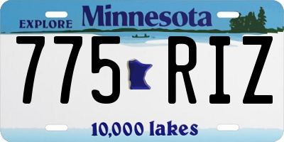 MN license plate 775RIZ