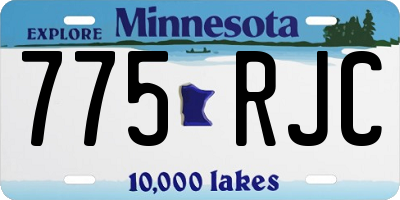 MN license plate 775RJC