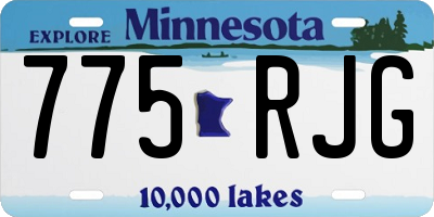 MN license plate 775RJG