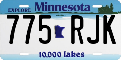 MN license plate 775RJK