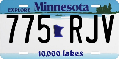 MN license plate 775RJV