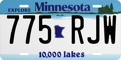 MN license plate 775RJW
